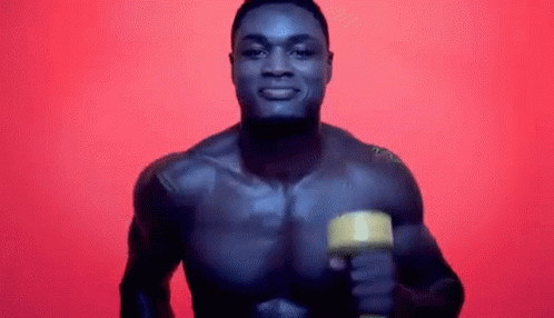 Gym Buff Happily Working Out GIF