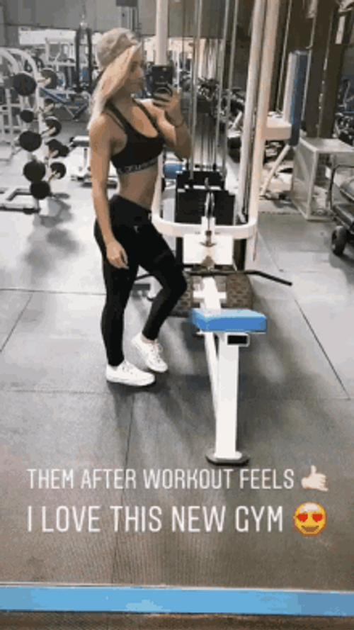 Workout Selfie Side Checking Out GIF