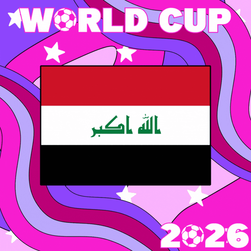 World Cup 2026 Iraq Flag Poster