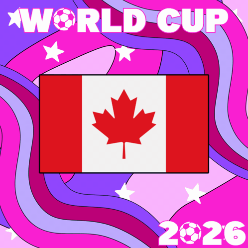 World Cup 2026 Poster Canadian Flag Center