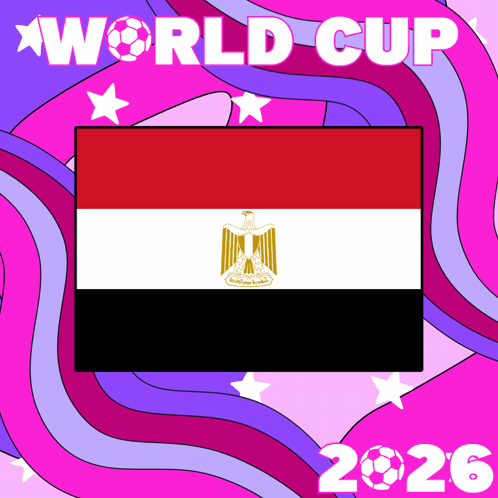 World Cup 2026 Poster With Egyptian Flag