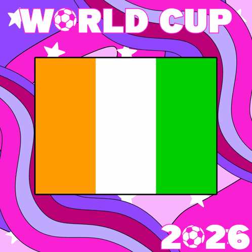 World Cup 2026 Poster With Flag in Center
