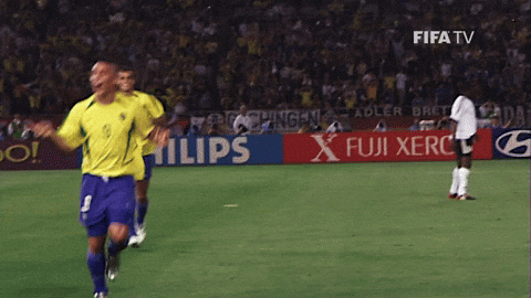World Cup Brazilian Footballer Ronaldo Happy GIF