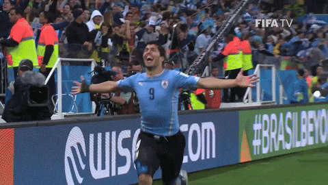 World Cup Luis Suarez Rejoicing GIF