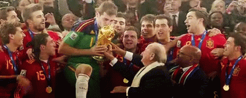 World Cup Spain Soccer Team Victory GIF