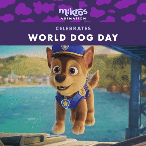 World Dog Day Animated Celebration GIF