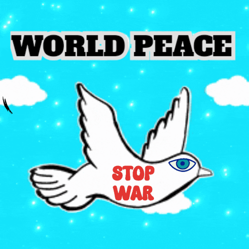 World Peace Poster With White Dove
