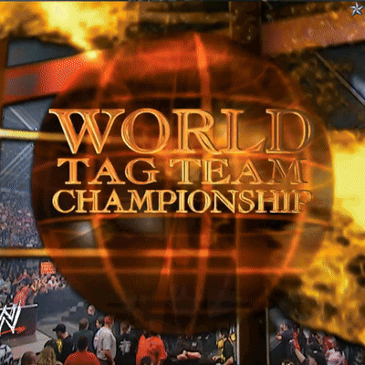 World Tag Team Championship Globe In Flames GIF