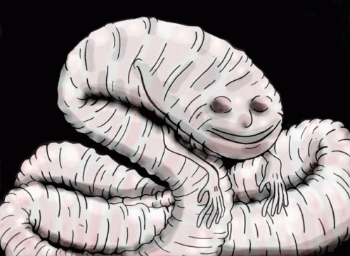 Worm Transitioning Into A Monster GIF