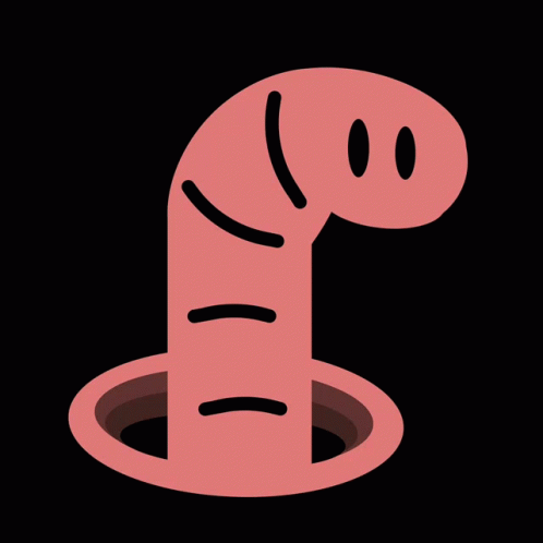 Animated Pink Worm GIF