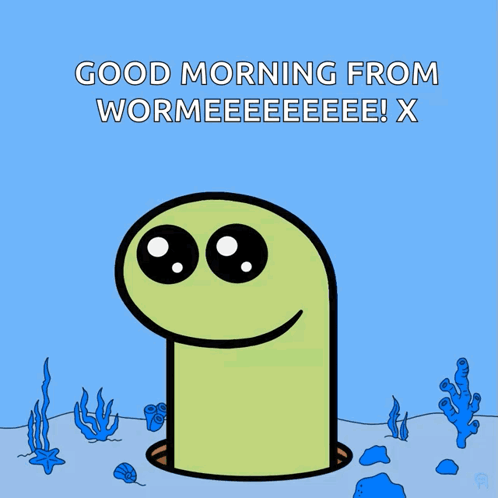 Worm Saying Good Morning