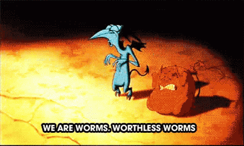 Worms Saying We Are Not Worthy GIF
