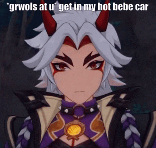Worried Arataki Itto Close Up Reaction GIF