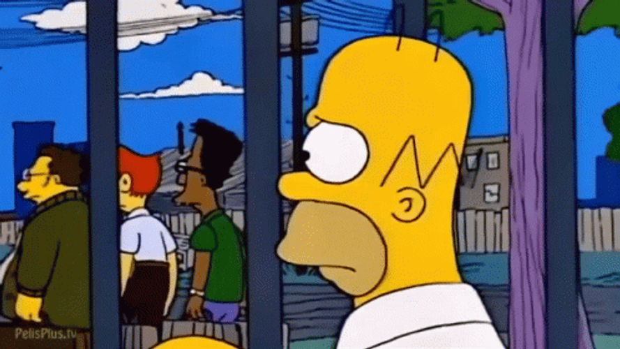 Worried Homer Simpson GIF