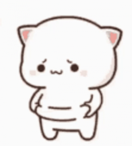 Worried Mochi Pinching Tummy GIF