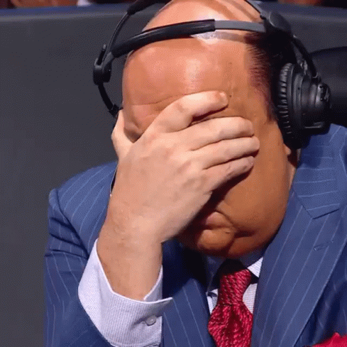 Worried Paul Heyman GIF