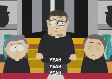 Worried Priest Wants To Get Help GIF