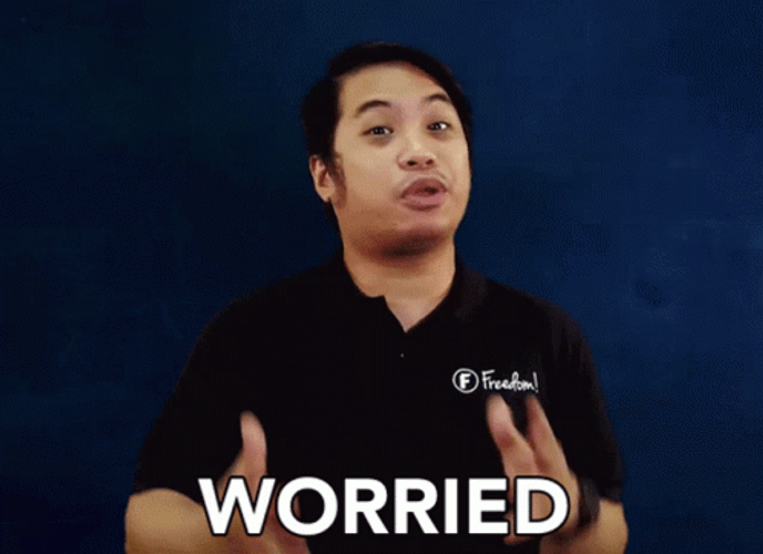 Worried Reaction Youtuber Wearing Black Tee GIF