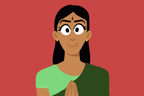 Worship Animated Indian Woman Praying GIF