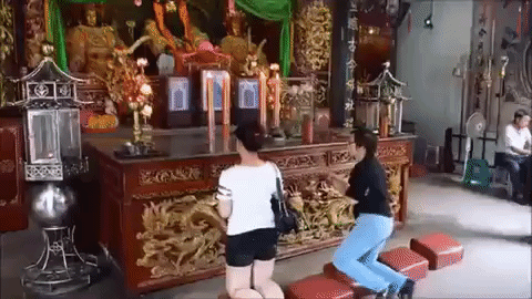 Worshipping Temple In China GIF