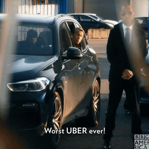 Worst Uber Driver Ever GIF
