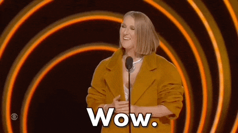Wow Celine Dion GIF