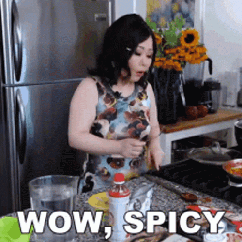 Wow Spicy Food Eating Hot Fire Chili GIF