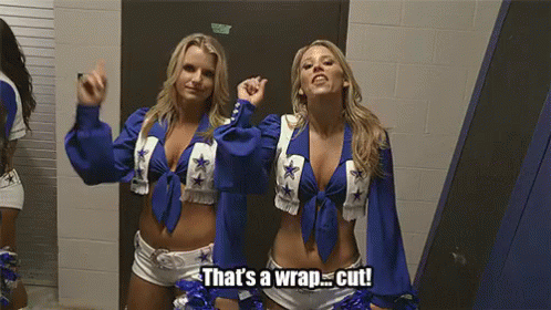 Dallas Cowboy Cheerleader Wrap It Up GIF