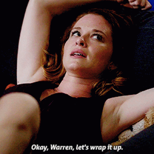 Okay Warren Lets Wrap It Up GIF