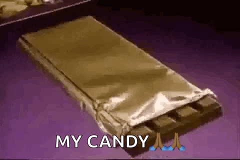 Wrapped Chocolate Bar Saying My Candy