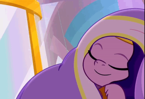 Wrapped in Purple Blanket Cartoon