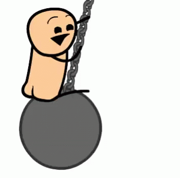 Wrecking Ball Stickman Swinging Animation GIF