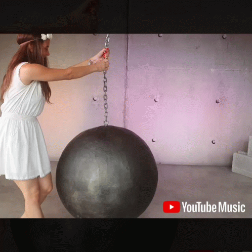 Wrecking Ball Swinging Parody GIF