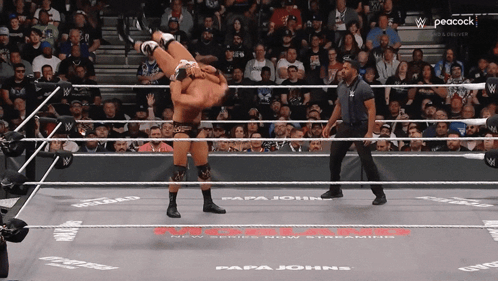 Wrestler Being Lifted In Ring GIF