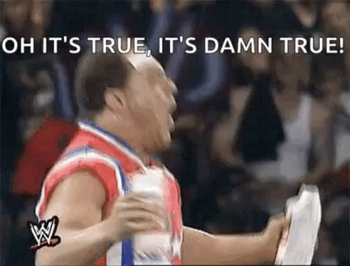 Wrestler Holding Paper Screaming At Crowd GIF