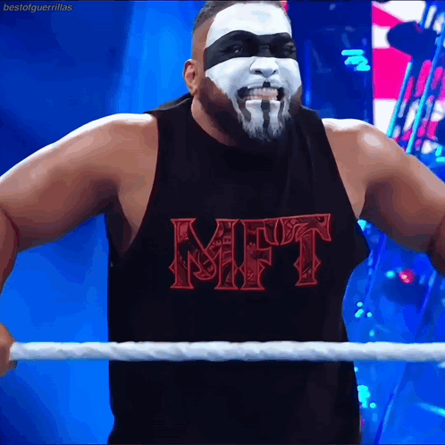 Wrestler In Black MFT Tank Top GIF
