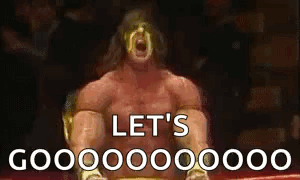 Wrestler In Boxing Ring Saying Let's Go GIF