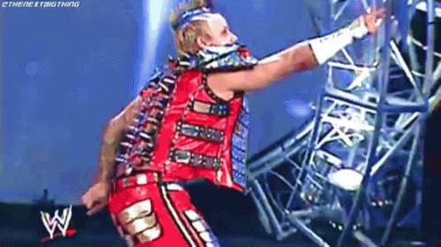 Wrestler In Red And Blue Outfit GIF