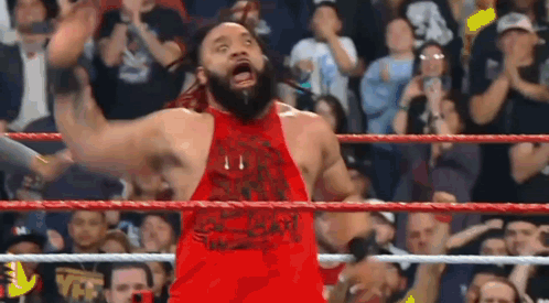 Wrestler in Red Tank Top