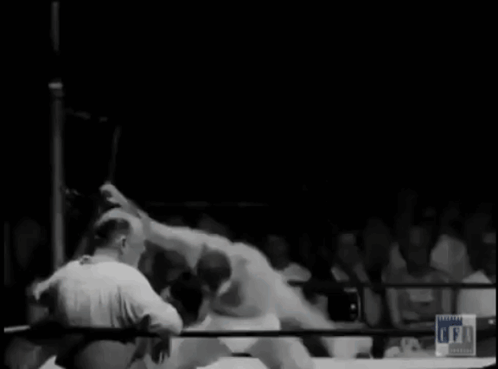 Wrestler in Ring With FFA Logo