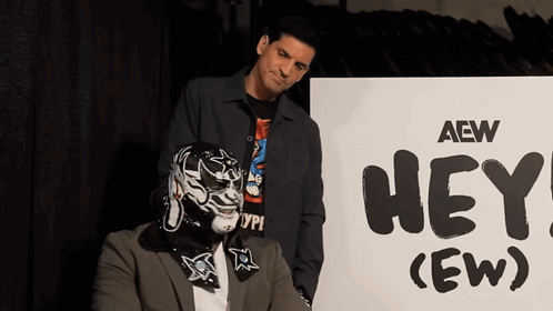 Wrestler in Skeleton Costume FC Sign