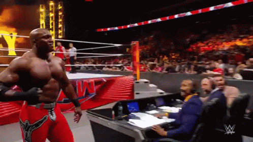 Wrestler Leaving Ring With Referee