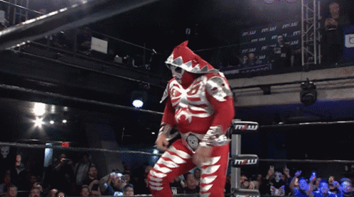 Wrestler on Red Carpet Holding Chair