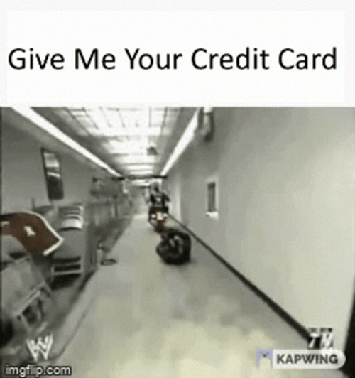 Wrestler Pulled Credit Card Meme GIF