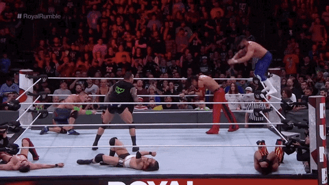 Wrestler Randy Orton Ring Splash GIF
