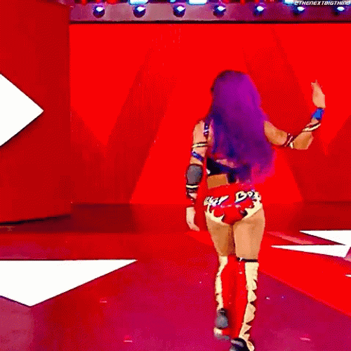 Wrestler Sasha Banks Walking Away GIF