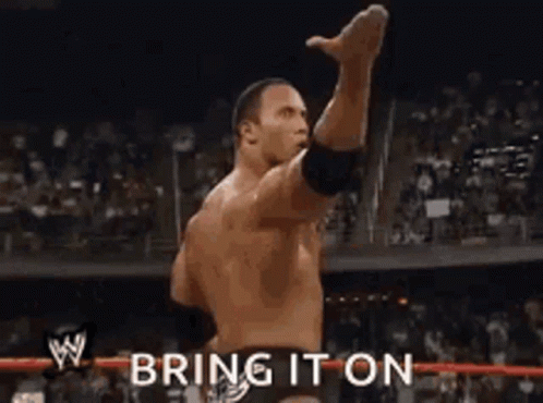 Wrestler Saying Bring It On GIF