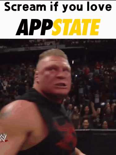Wrestler Scream If You Love Appstate