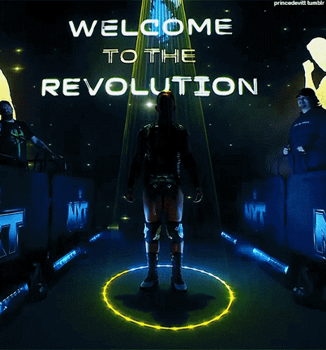 Wrestler Standing In Circle Welcome To Revolution GIF