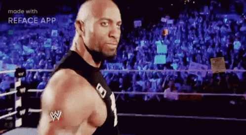 Wrestler Standing In Ring GIF